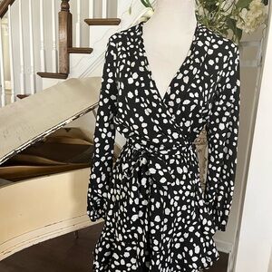 Adorable Black and White wasted Dress